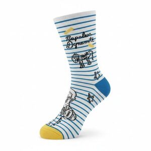 Napoleon Dynamite Liger Socks One Size Men's US Size 7-12 White Crew NWT